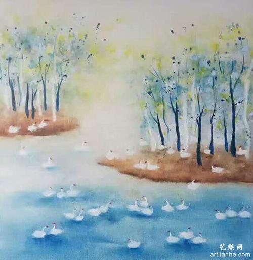 陈雪娴油画作品《欢乐》规格尺寸50X70cm.jpg.jpg